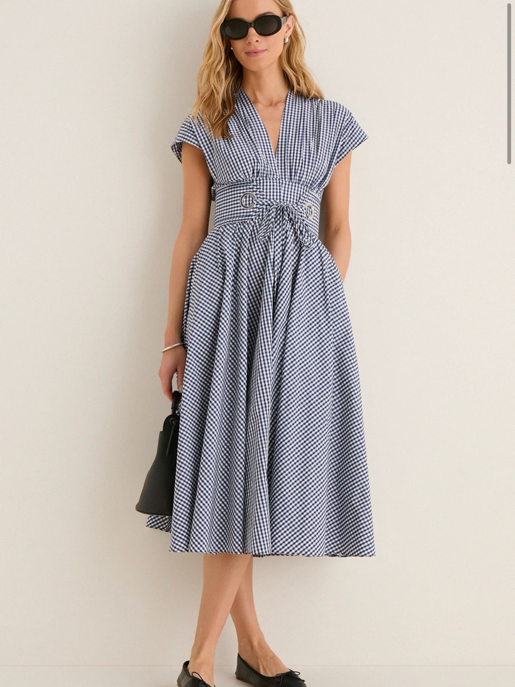 Alexis Nwot Riviera Dress - Navy Gingham